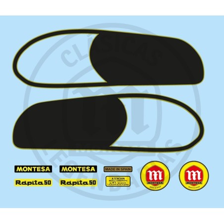 Kit Completo anagramas adhesivos Montesa Rapita 50 Ref.400001