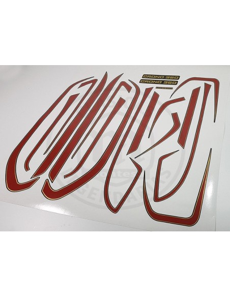 Adhesive anagrams kit for Montesa Crono, includes all stripes