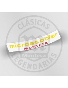 anagrama adhesiu Montesa Microscooter groc i vermell