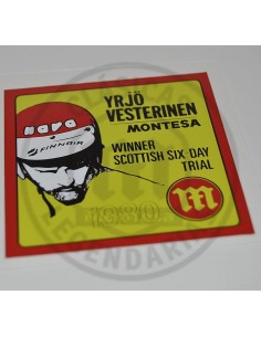 Adhesive logo YRJÖ Vesterinem, Winner Scottix Six days Trial