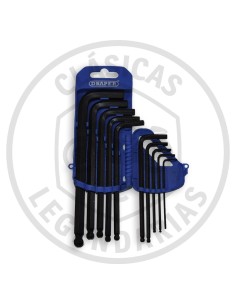 Juego 10 llaves macho 6 caras largo. Ref.: BR01004 2