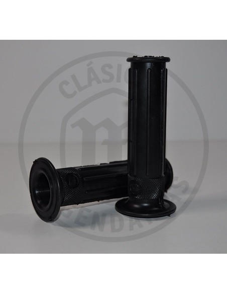 Bultaco grips in black finish with logo and relief