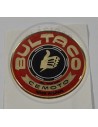 Adhesive emblem Logo Bultaco for deposits in Gold and Red, in resin