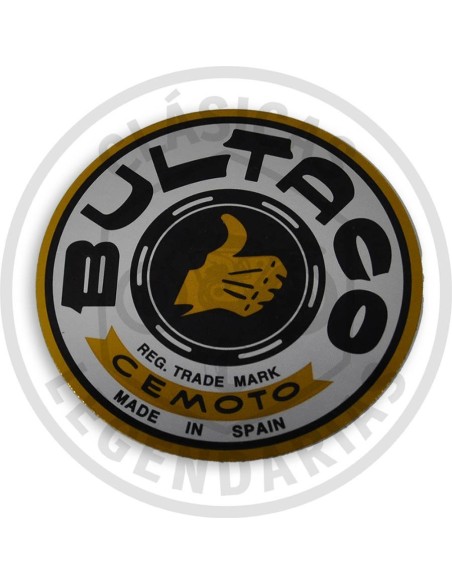 Anagrama adhesivo aluminio Logotipo Bultaco ref.BU100151