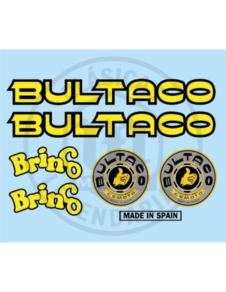 Complete set of adhesive stickers for the Bultaco Brinco