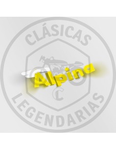 Yellow Bultaco Alpina adhesive logo ref.BU11510101