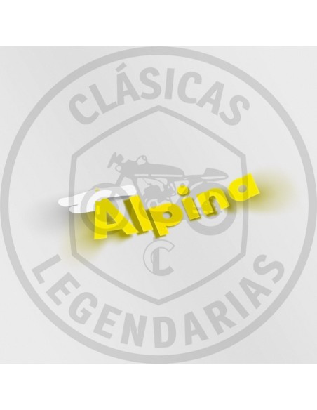 Yellow Bultaco Alpina adhesive logo ref.BU11510101