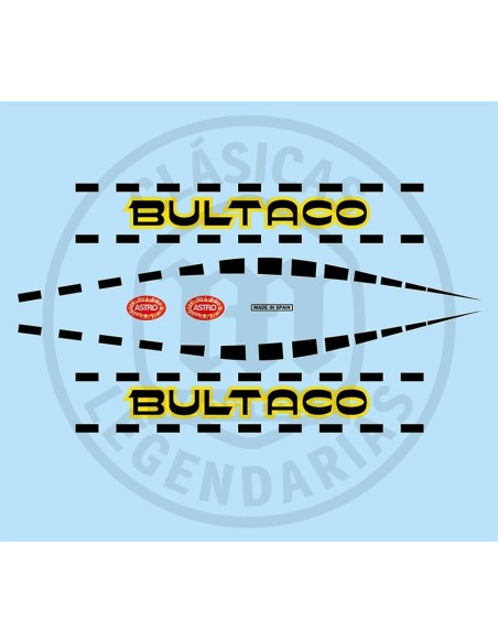 Complete set of stickers or anagrams Bultaco Astro