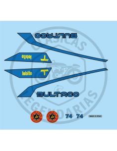 Complete set of Bultaco Lobito 74 stickers Ref.BU15520001