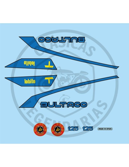 Complete set of Bultaco Lobito 125 stickers Ref.BU15520021