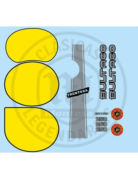 Complete set of adhesive anagrams Bultaco Frontera MK10 250,