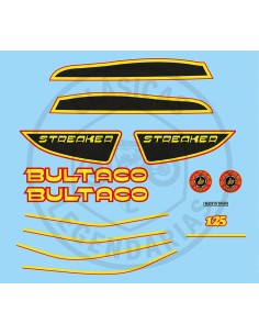 Adhesive anagrams Bultaco Streaker white 1979-1984 125cc Ref.BU20420006