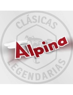 Anagrama adhesiu Bultaco Alpina roig-blanc ref.BU212010101