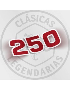 Adhesive logo Bultaco Alpina 250cc red-white ref.Bu212010102