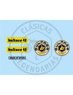 Set of Bultaco 49 adhesive anagrams ref.BU60010001