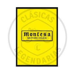 Decorative frame 60x90 Montesa Motorcycles yellow ref.CU01003