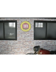 decorative round box for wall logo SERVICIO VESPA 2