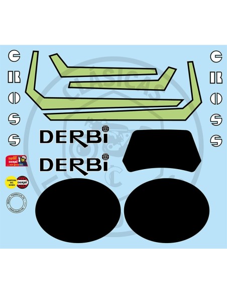 Kit anagramas adhesivos Derbi YUMBO CX ref.DE00121001