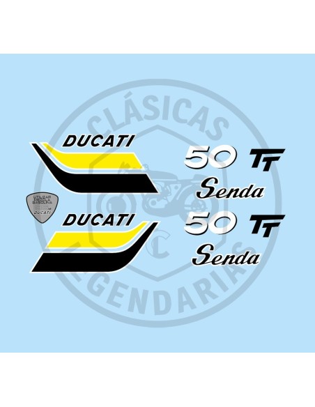 Ducati 50 TT Senda adhesive logos ref.DU10001