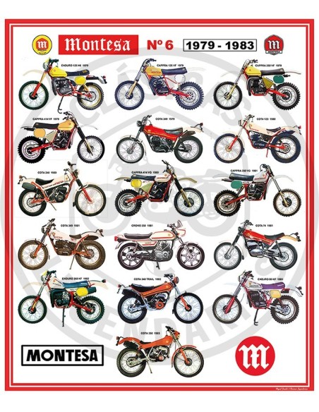 Poster motos Montesa Nº6 de 1979 a 1983 ref.MG10006