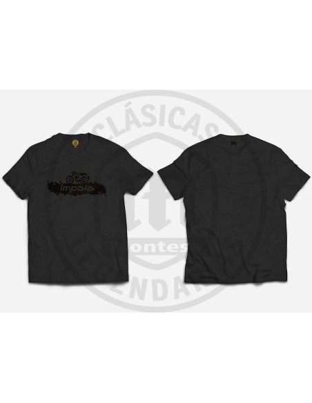 T-shirt with Montesa Impala Paint Pot design, avaiable in colours