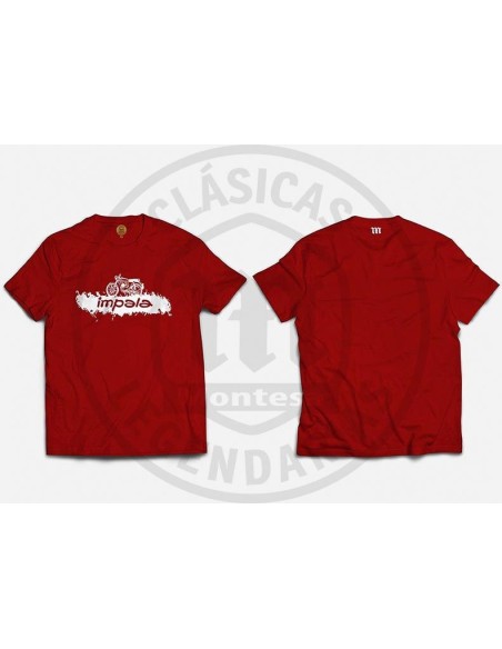 T-shirt with Montesa Impala Paint Pot design, avaiable in colours