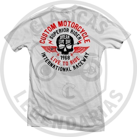 Camiseta dream or die blanca ref.SF0403002