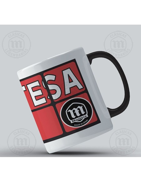 Taza de ceramica personalizada con logo montesa catalogo