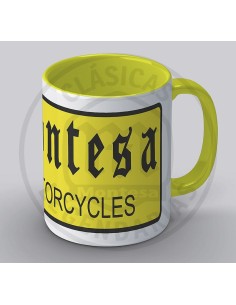 Montesa motorcycles motorcycle mug, handle and yellow interior 2