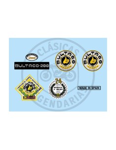 Set of adhesive anagrams Bultaco 200 ref.BU02010001