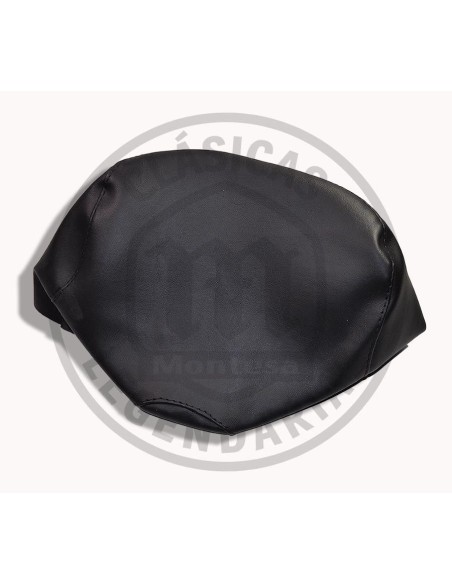Mini Montesa saddle cover with black leatherette finish