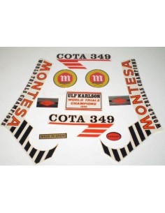Complete set of adhesive anagrams Montesa Cota 348 of 1978
