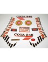 Complete set of adhesive anagrams Montesa Cota 348 of 1978