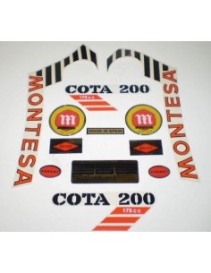 Stickers or anagrams kit for Montesa Cota motorcycle 200 white deposit