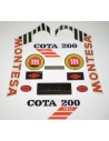 Stickers or anagrams kit for Montesa Cota motorcycle 200 white deposit