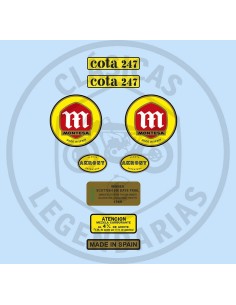 Kit of emblems and adhesive labels for Montesa Cota 247 Mk2