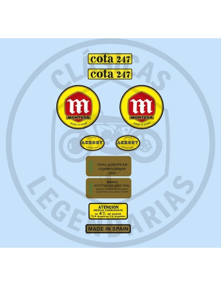 Game stickers anagrams Montesa Cota 247 Mk3