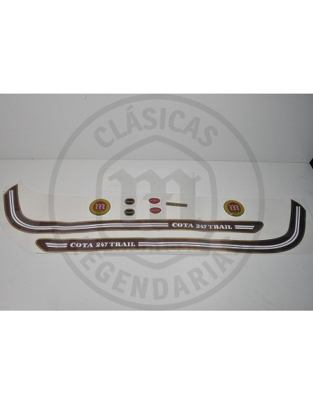 kit de anagramas adhesivos para Montesa Cota 247 trail del año 1976