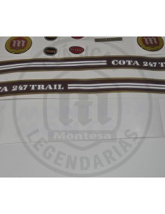 adhesive stickers kit for Montesa Cota 247 trail of the year 1976 2