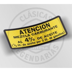 Anagrama adhesiu dipòsit Montesa atenció Ref.1160