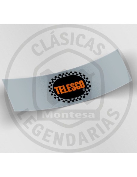 Chrome silver effect rectangular telescopic shock absorber logo