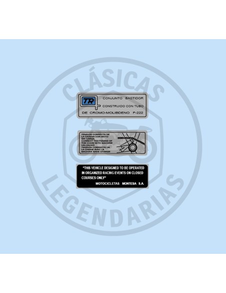 Kit anagramas adhesivos bastidor Montesa Cappra REF.124112