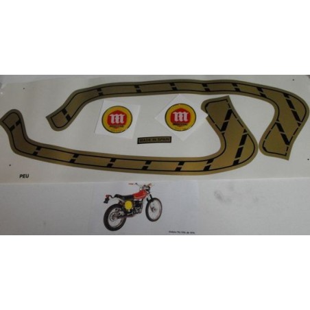 Complete set of adhesives Montesa Enduro 74-125 L of the year 1982