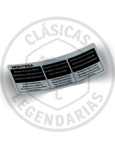 Montesa adhesive anagram decal Respect others Silver ref.15053
