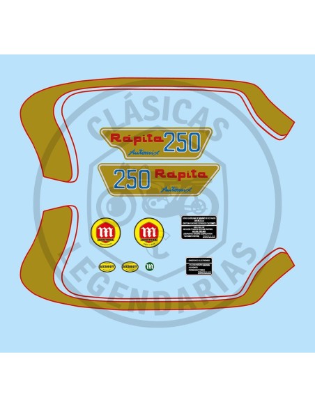 Montesa Rapita 250cc Automix adhesive anagrams kit ref.1513